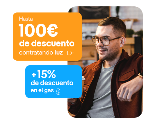 Hasta 100€ de descuento contratando luz.